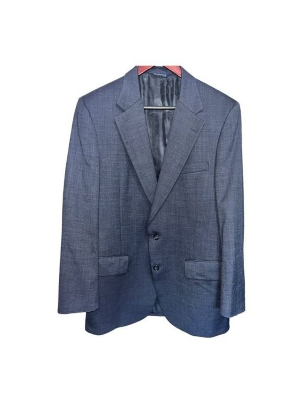 Burberry Blazer Mens XL Blue Two-Button Pure Wool Vintage Classic Formal Wear